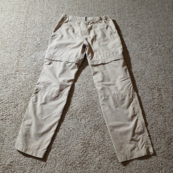 K-Way Pants Mens 34 Convertible Beige Hiking Nylon Outdoor Cargo Zip Off Legs - Picture 6 of 11